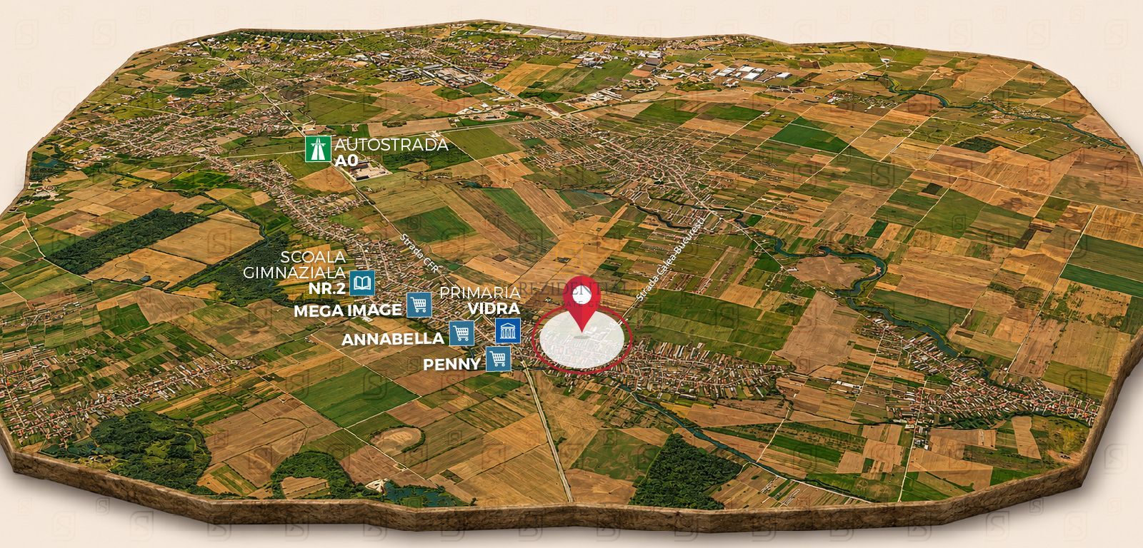 Teren intravilan de vânzare – 1.562 mp | Strada Câmpului, Comuna Vidra - Poză 2
