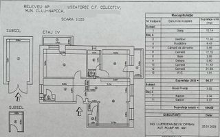 Apartament 4 camere pe Luis Pasteur!  Garaj subteran inclus! - Schiță 8