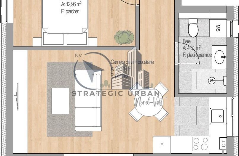 Apartament cu 2 camere, finisat nou, zona Cetatii - Poză 11