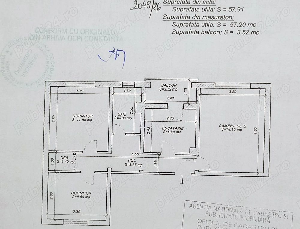 Apartament 3 camere de vânzare –Casa de Cultură - Centrala pe gaze - Poză 12