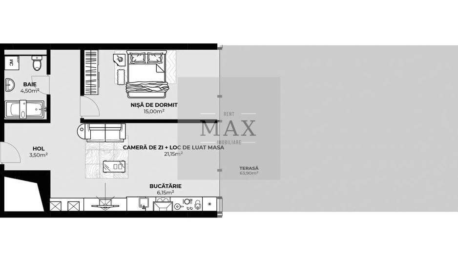 Apartament 2 camere de vânzare | 50,30 mp | Zona Autogară | Etaj 2 - Poză 1