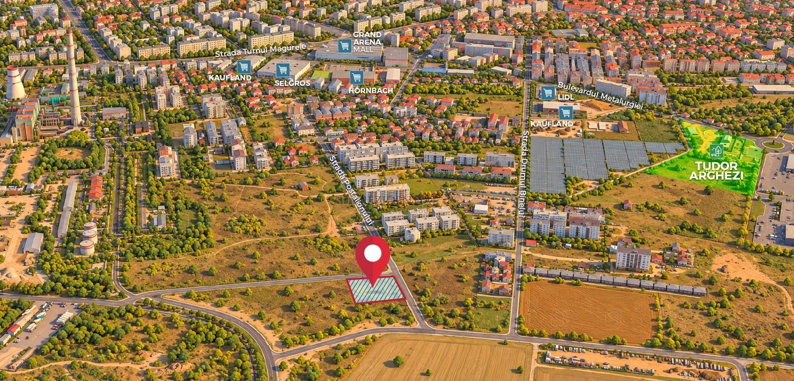Teren 5.000 mp pe colt | Postalionului – Metalurgiei - Poză 3