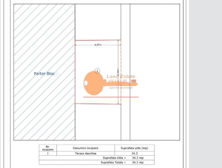 2 Camere cu Grădină Proprie 34 mp Uverturii -Bloc 2023 - Poză 15