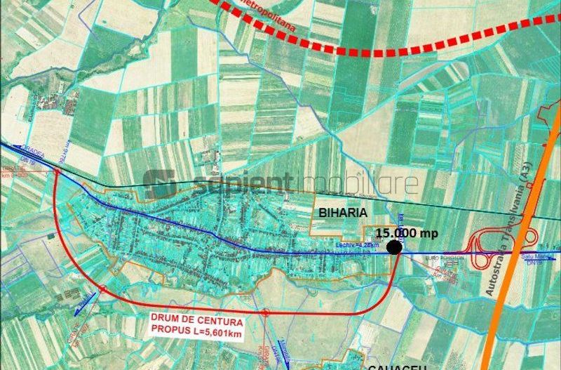 Teren industrial Biharia - in sens giratoriu soseaua de centura - Poză 1