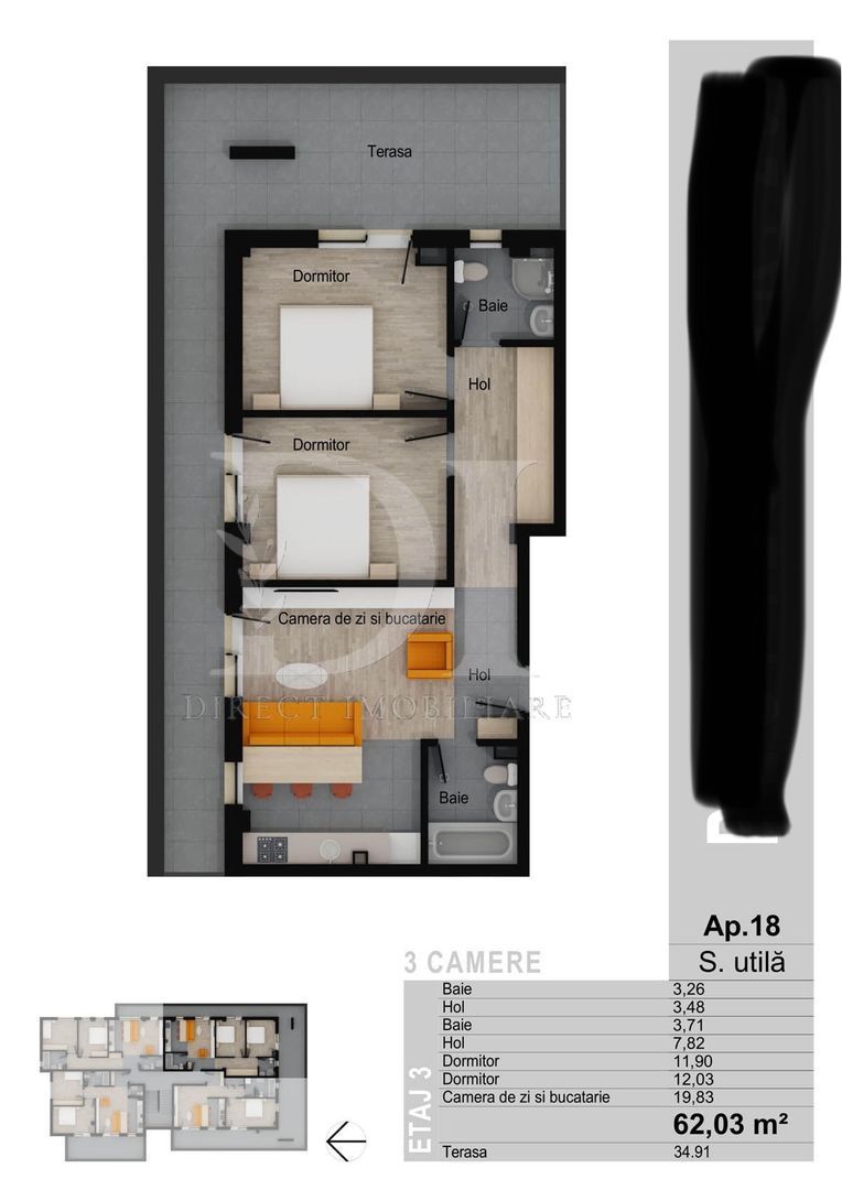 Apartament trei camere | Zona Muzeul Apei - Poză 5