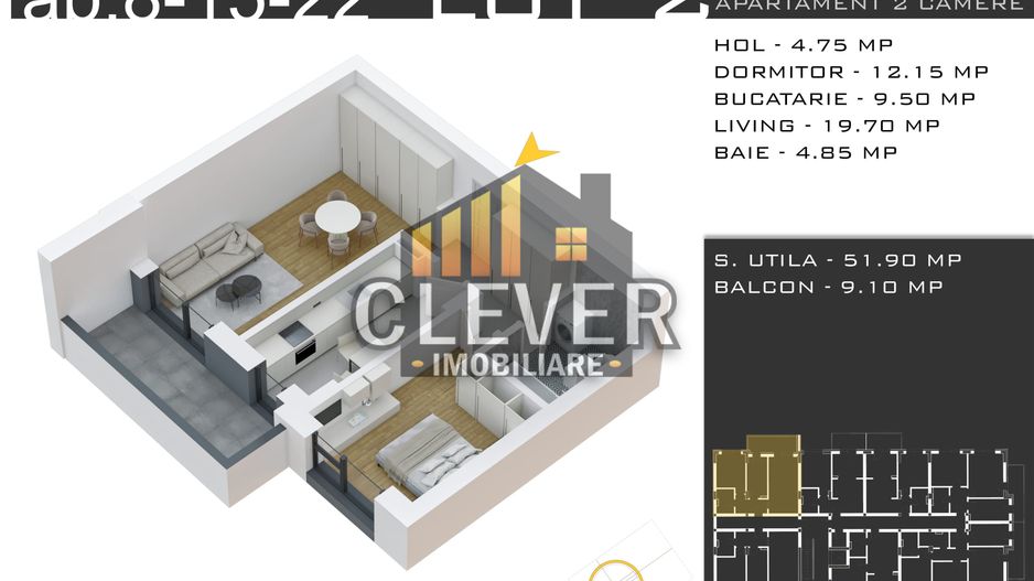 Apartament 2 camere Theodor Pallady, metrou Teclu - Comision 0% - Poză 6
