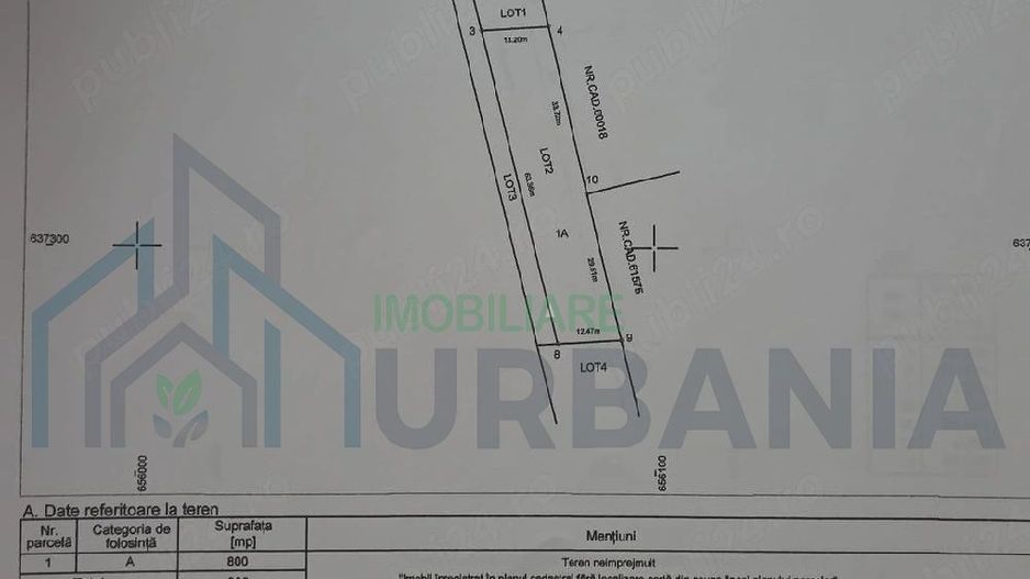 Parcele de teren intravilan construibil în Războieni, Iași – suprafețe disponibile 553 mp, 800 mp și 3.507 mp - Poză 3