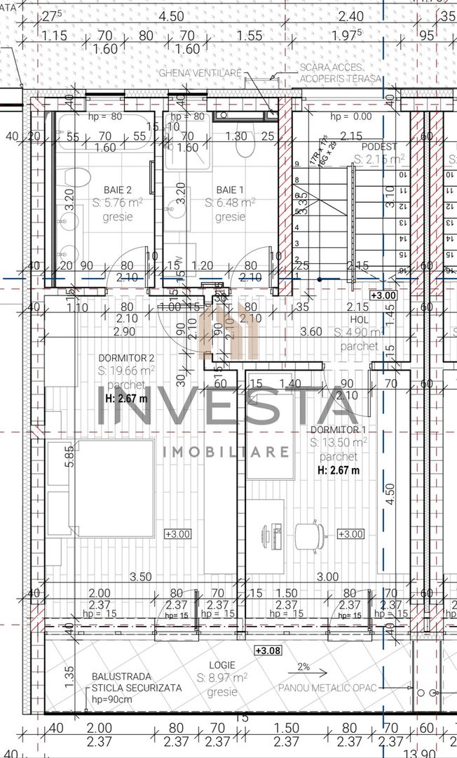 Duplex cu panorama spectaculoasa constructie premium! - Schiță 6