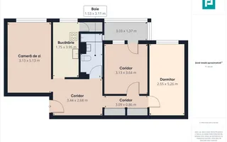 Apartament cu 3 camere pe Aleea Tomis - Poză 11