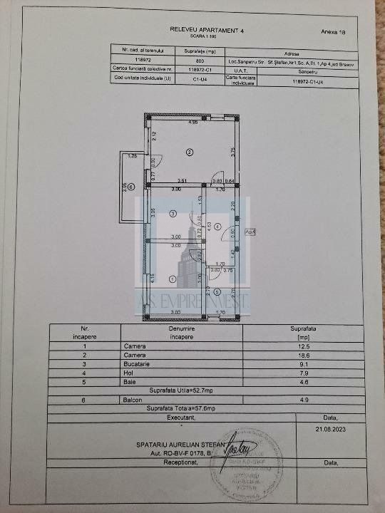 De vanzare apartament cu 2 camere/ Sanpetru - Poză 19
