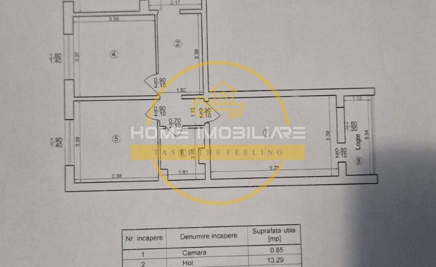 Etaj intermediar/Apartament 3 Camere-Decomandat/70mp/Zona Gara! - Poză 9