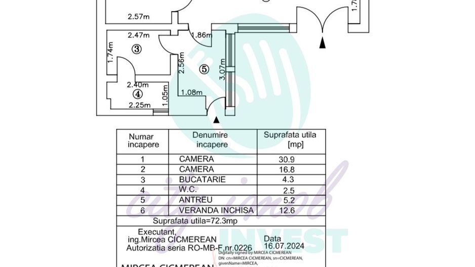 Casa formata din 2 corpuri cu TEREN 433 MP - Poză 17