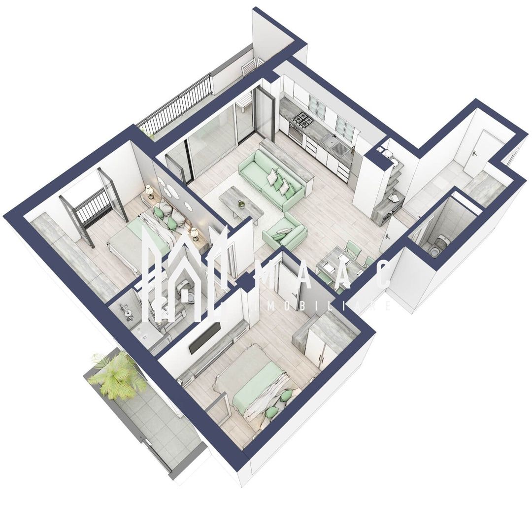 Apartament 3 camere | Balcoane 15.1 mp | Etaj 2 | Turnisor - Poză 3