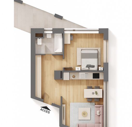 Tomis Plus - Celine Elegance - Vânzare apartament cu 2 camere cu vedere la Lac! - Poză 14