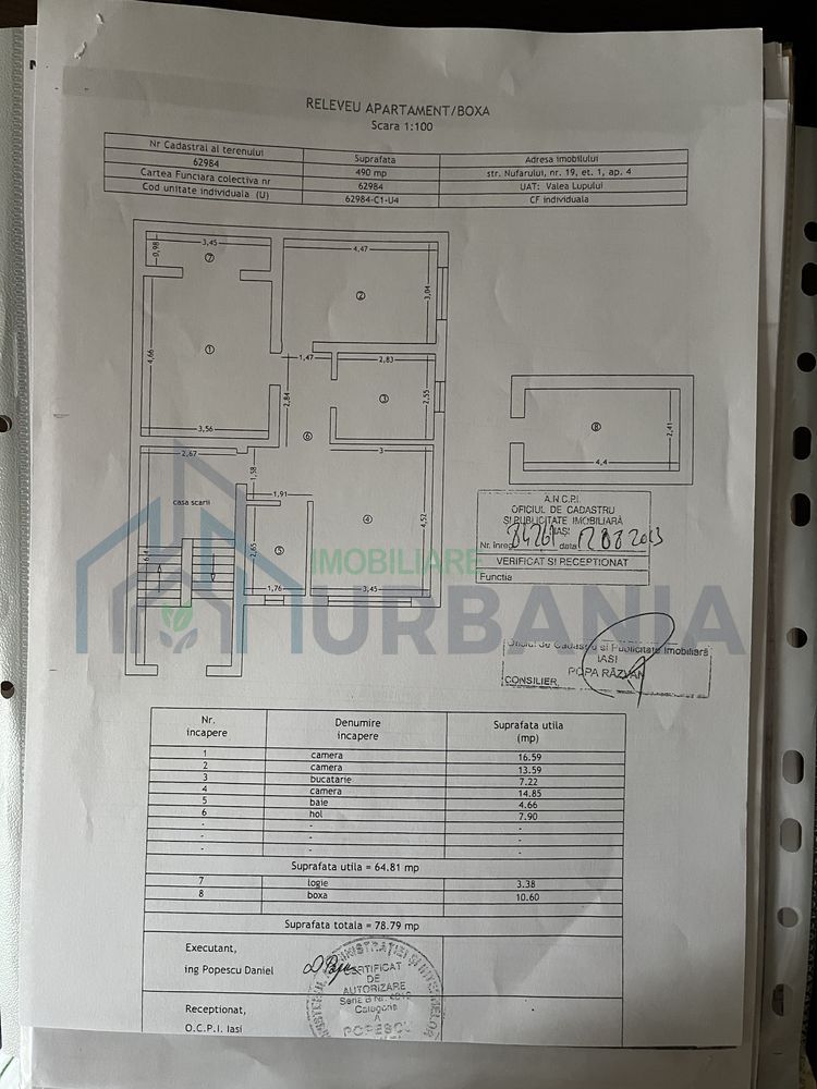 Vand apartament cu 3 camere, decomandat, etaj 1 - Poză 7