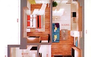 Apartament-living si bucatrie open space+dormitor, 43.4mp-Copou - Poză 4