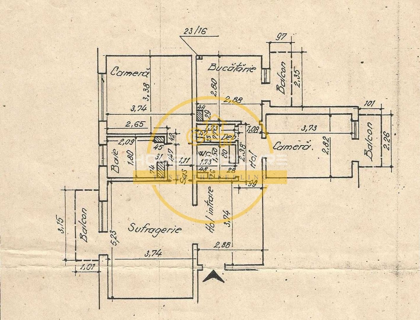 Apartament 3 camere / 82 mp / Etaj 1 / Bloc 1989 / Zimbru Tigarete - Poză 8