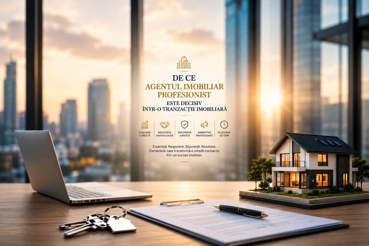 De ce agentul imobiliar profesionist este unul dintre cei mai importanți actori într-o tranzacție imobiliară