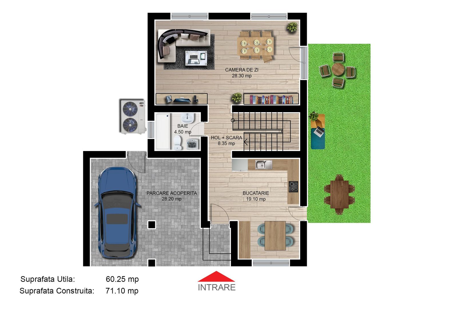 Casa individuala 4 camere 3 bai garaj Cartier Izvor Tarlungeni Brasov - Schiță 10