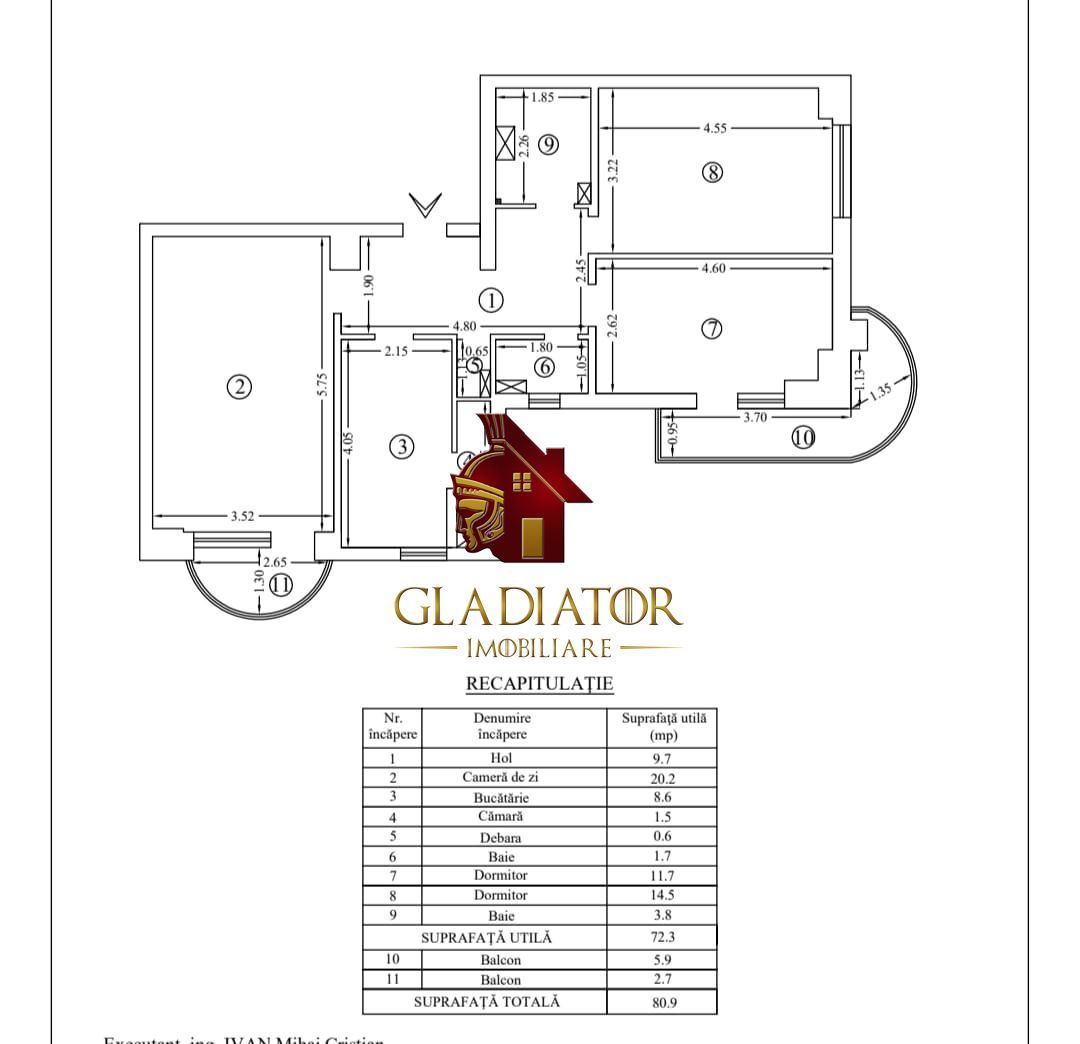 Apartament spațios, 3 camere, 81 mp, 2 balcoane – Zona Păcurari - Poză 2