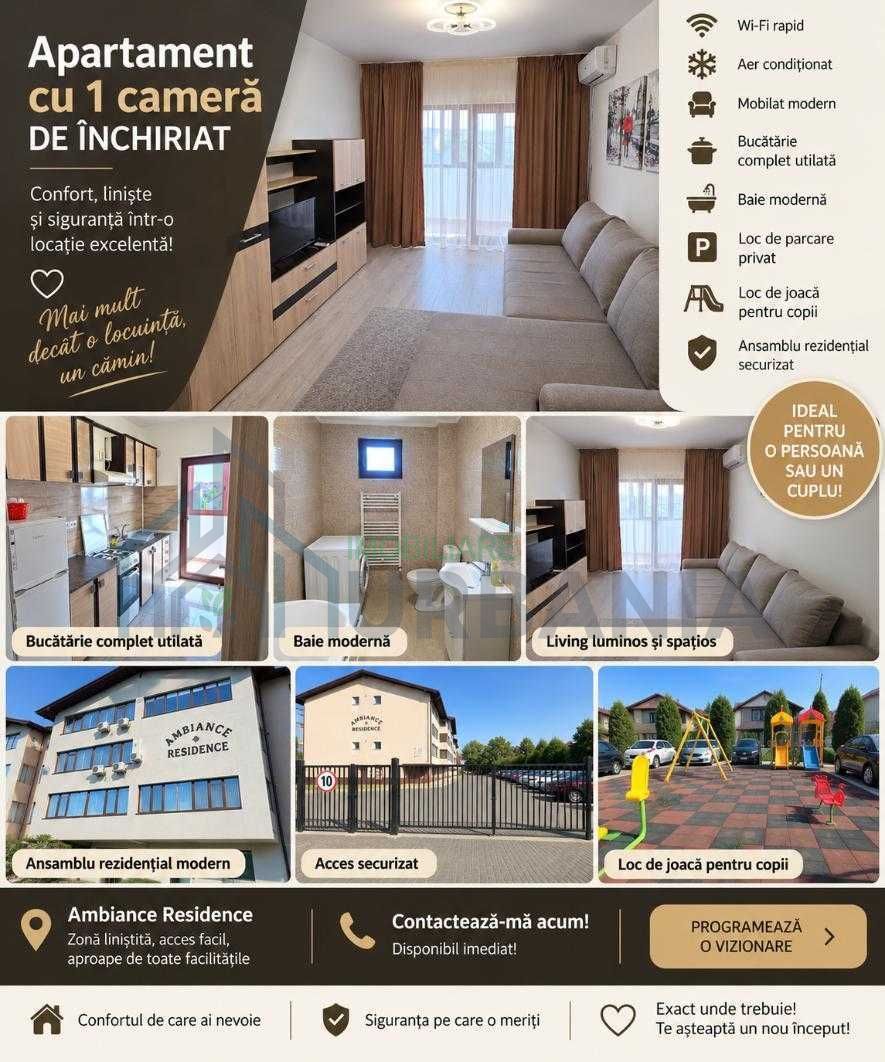 Apartament cu o cameră de închiriat în Valea Lupului, într-o zonă liniștită și accesibilă - Poză 1
