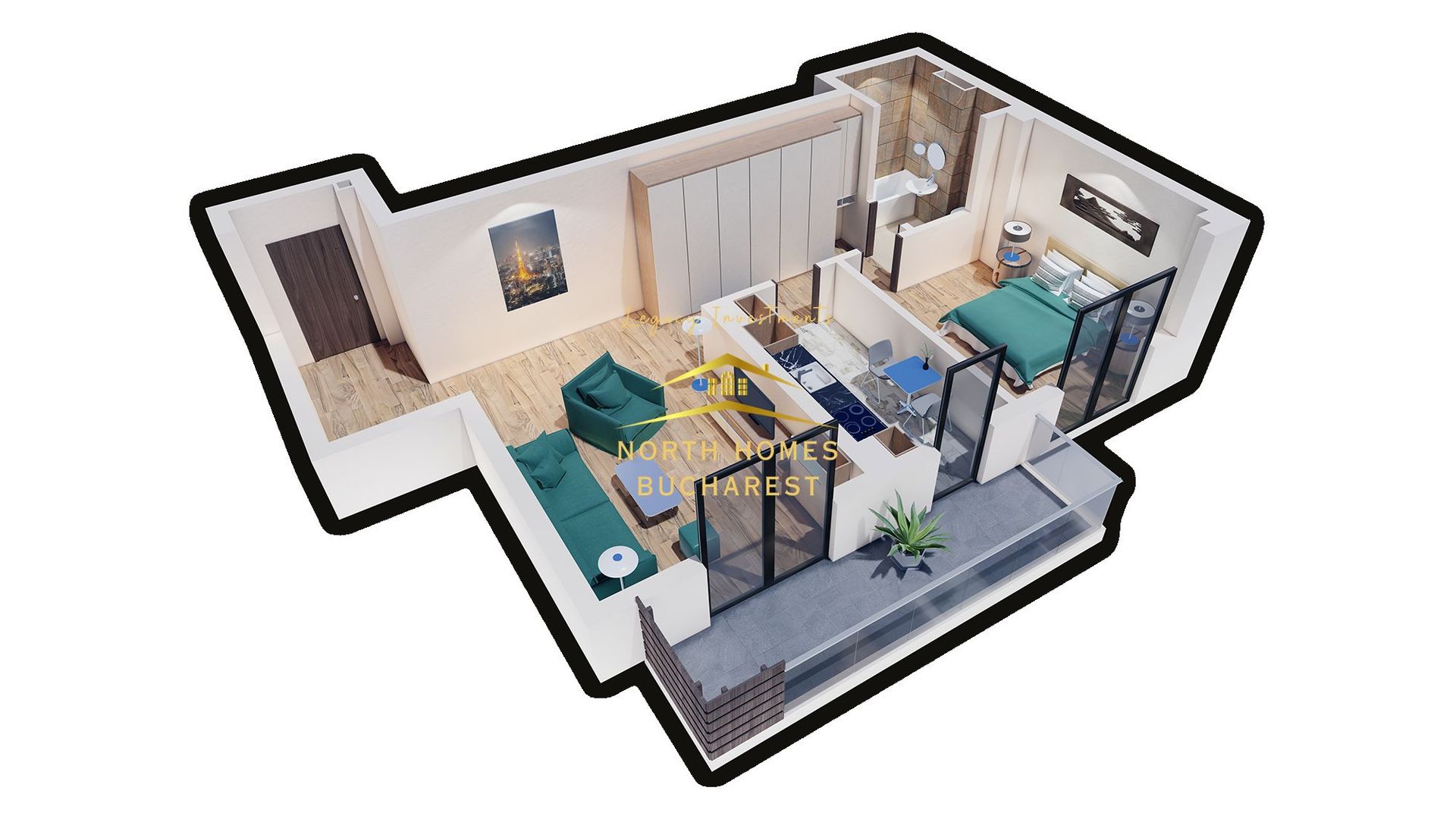 0% COMISION - 2 camere de vanzare, centrala, AC, zona Straulesti - Poză 13