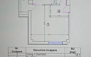 Garsonieră Premium în Otopeni | Finisată Complet | Balcon | Investiție - Schiță 11