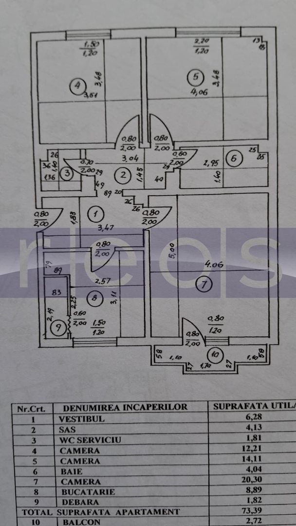 VANZARE 3 CAMERE | DECOMANDAT- VEDERE MIXTA |  ZONA NERVA TRAIAN - Poză 11