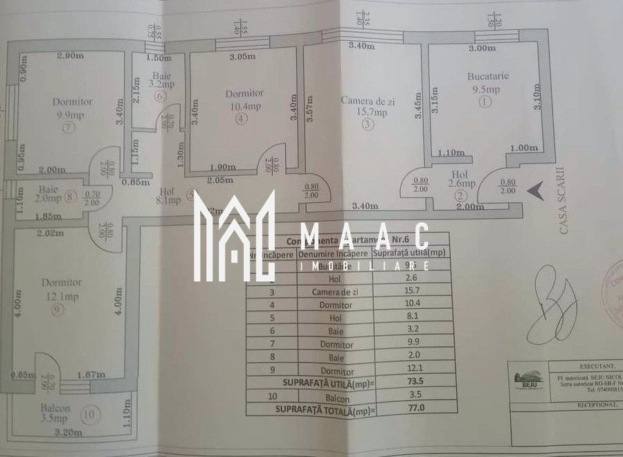 Apartament 4 camere I 73 Mpu I Etaj 1 I Decomandat I Rahovei - Poză 15