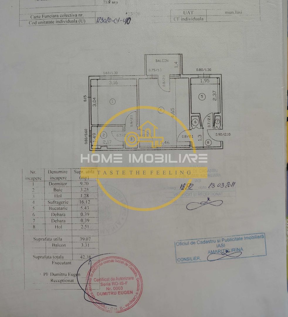 Apartament 2 camere, SD, 42MP // Pacurari - Pescarie (Planul II) - Poză 8