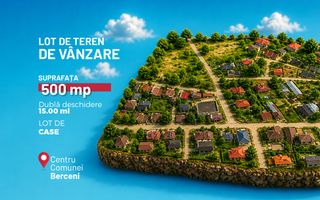 Teren de vanzare, 495 mp, dubla deschidere - Comuna Berceni, Ilfov - Poză 1