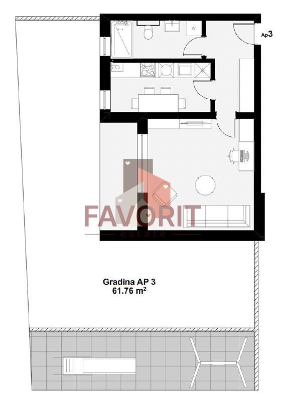 Gradina proprie de 62 mp. Decomandat. 40 mp utili - Poză 9