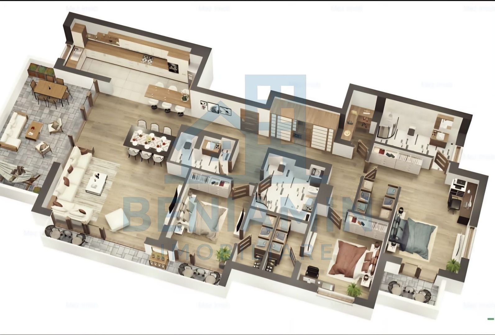 Penthouse vedere panoramica 220mp luxos modern - Schiță 4