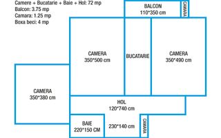 Apartament 3CAM DECOMANDATE 73MP Etaj intermediar - Poză 8