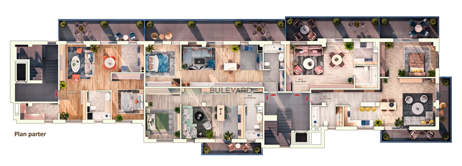 Apartament cu 2 camere+terasa de 12mp, zona Piata Marasti! - Poză 6