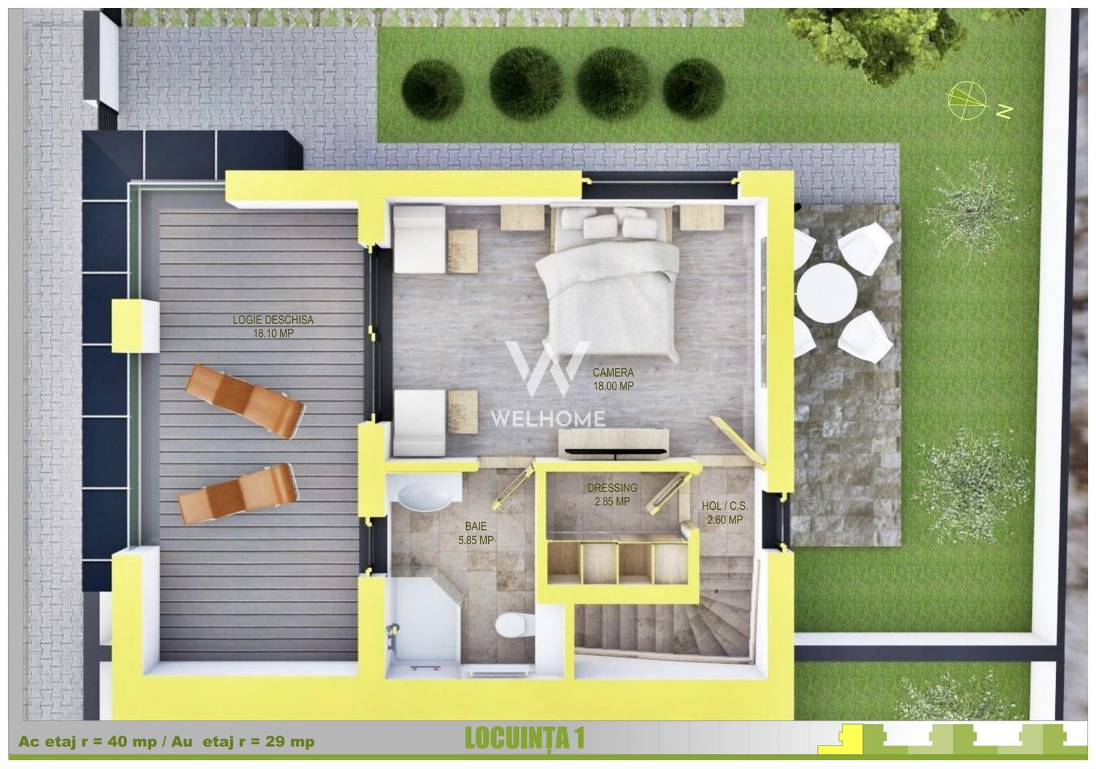 Casa MODERNA cu etaj RETRAS, zona Triajului, Selimbar - Poză 18