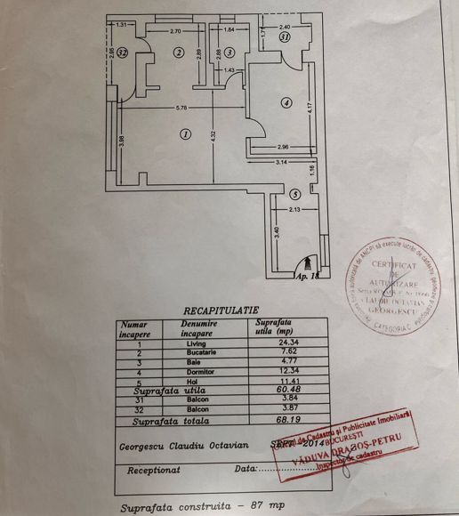2 camere| DELEA VECHE| OPORTUNITATE - Schiță 19