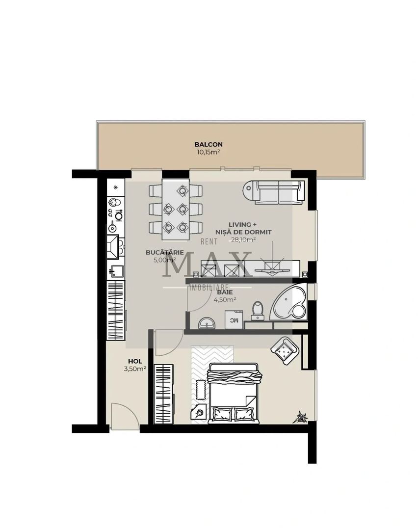 Apartament 2 camere de vânzare 41 mp Et 9 Mărăști  bloc nou Premium - Poză 1