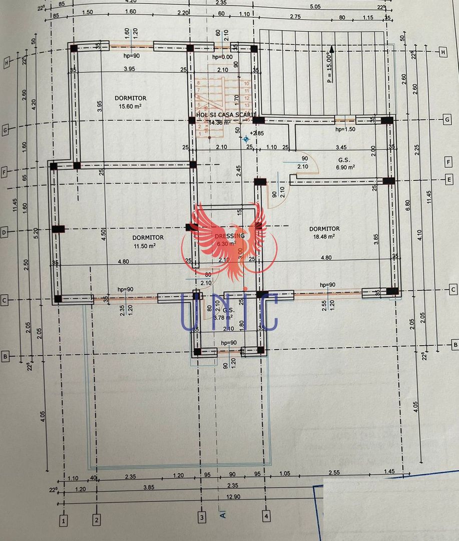 Vila Ultramoderna mobilata si utilata, Damila - Schiță 8