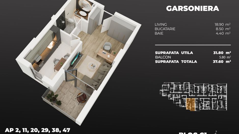 garsoniera dec 3min metrou Berceni - Poză 3