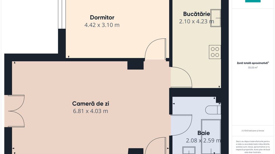 Apartament cu 2 camere în Giroc - Poză 18