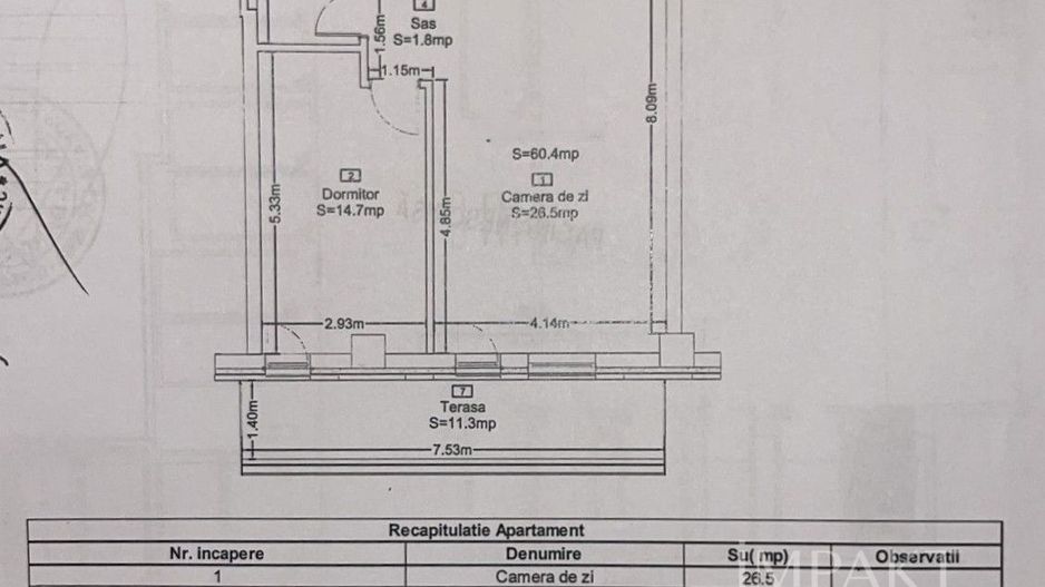 2 Camere | Confort Sporit | Terasa | Parcare Subterana | Zorilor - Schiță 9