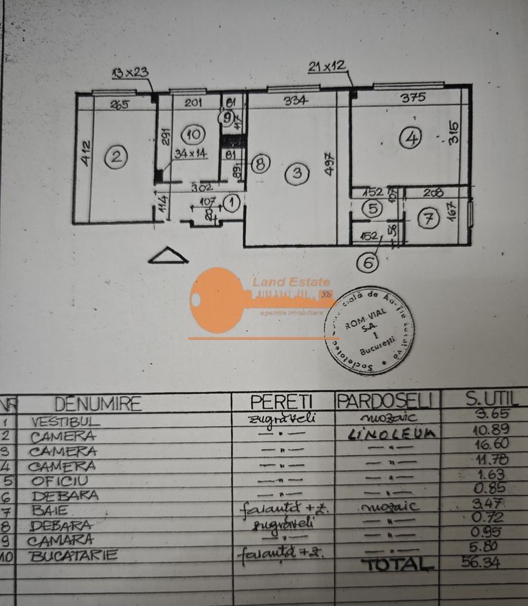 Apartament 3 Camere Complet Renovat | Metrou 1 Mai - Schiță 15