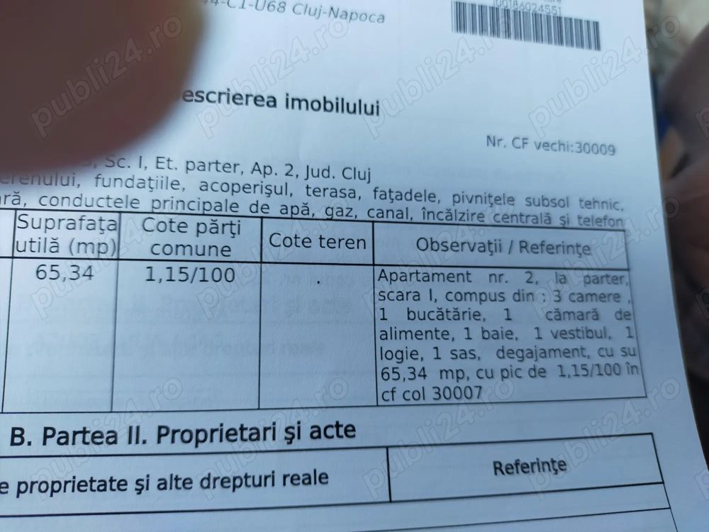 Vând ap 3 camere conf 1 - Poză 1