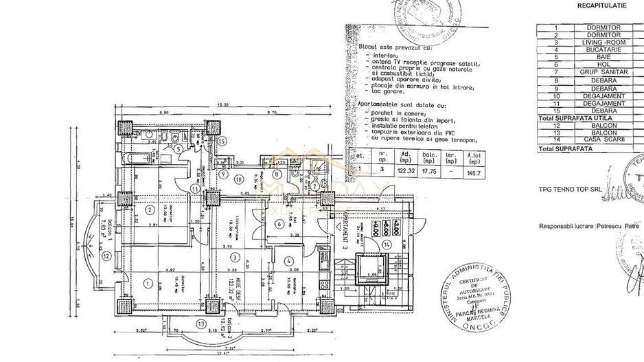 Apartament 3 camere // Loc parcare // Cartier Francez // Herastrau - Schiță 13