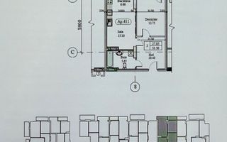 Vânzare, apartament, 1 cameră, Bulevardul Europei, Botanica. - Schiță 5
