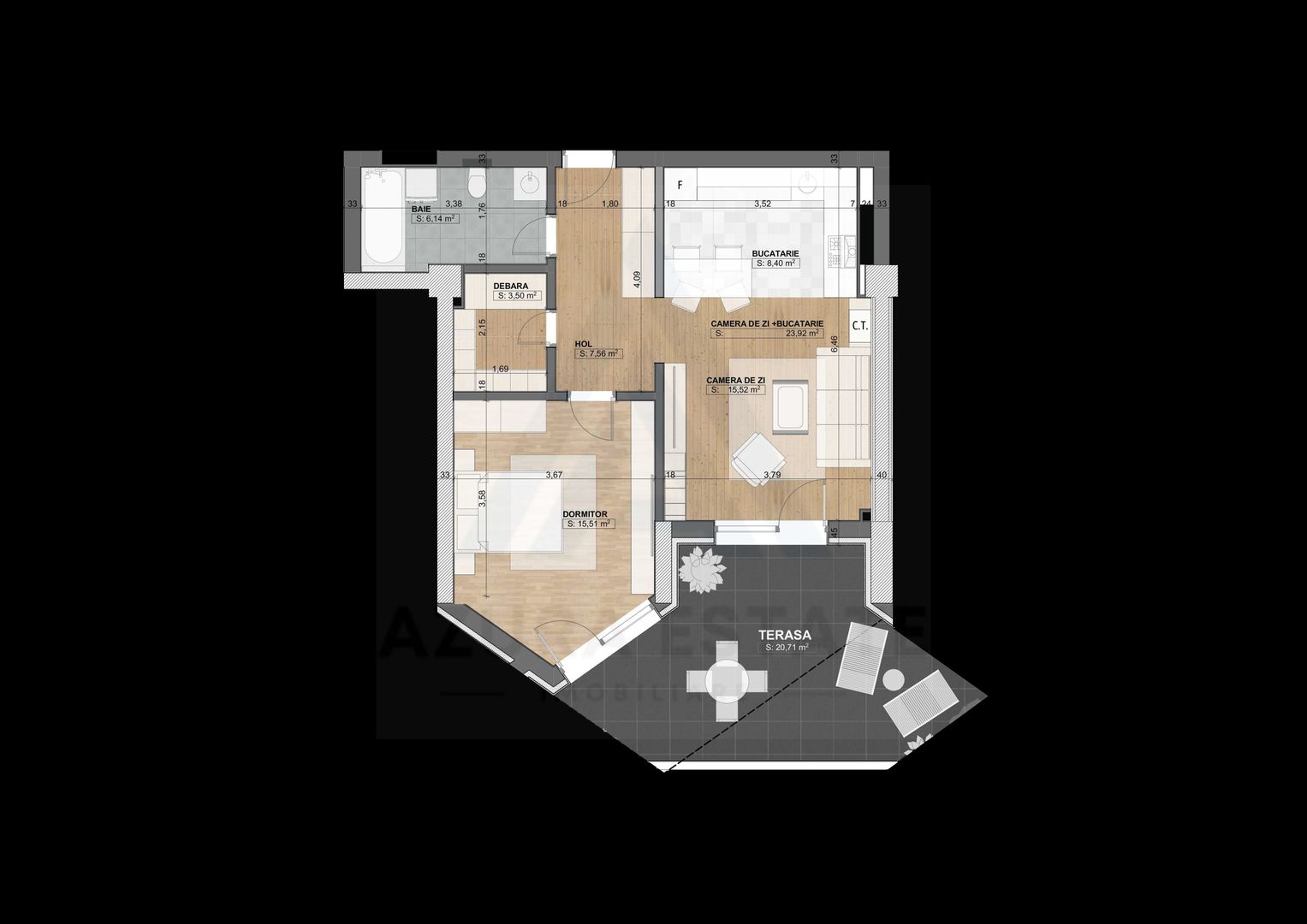 Apartament premium 2 camere terasa spatioasa parcare complex Evolution - Poză 7
