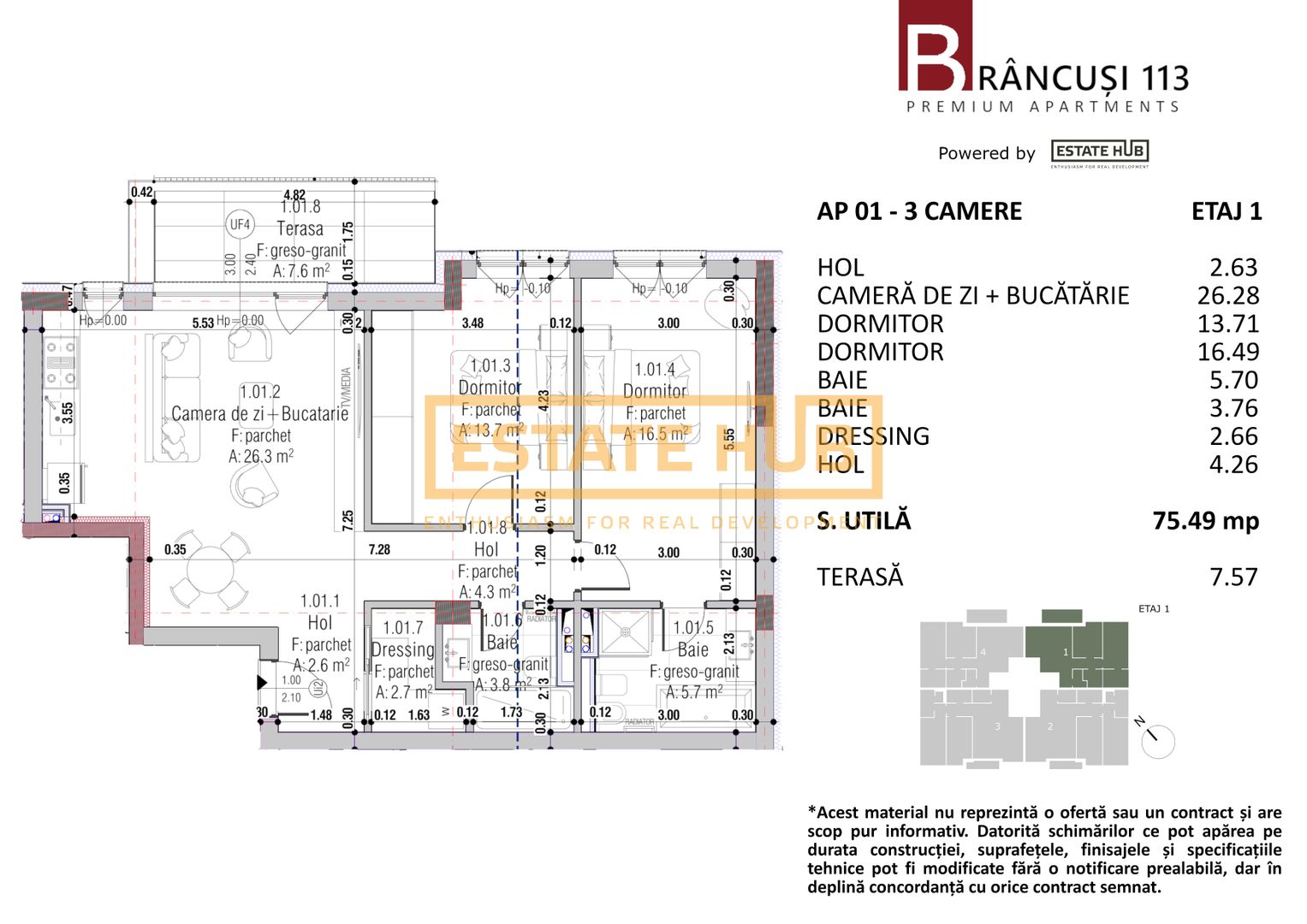 Apartamente premium cu 3 camere pe strada Constantin Brancusi - Poză 5