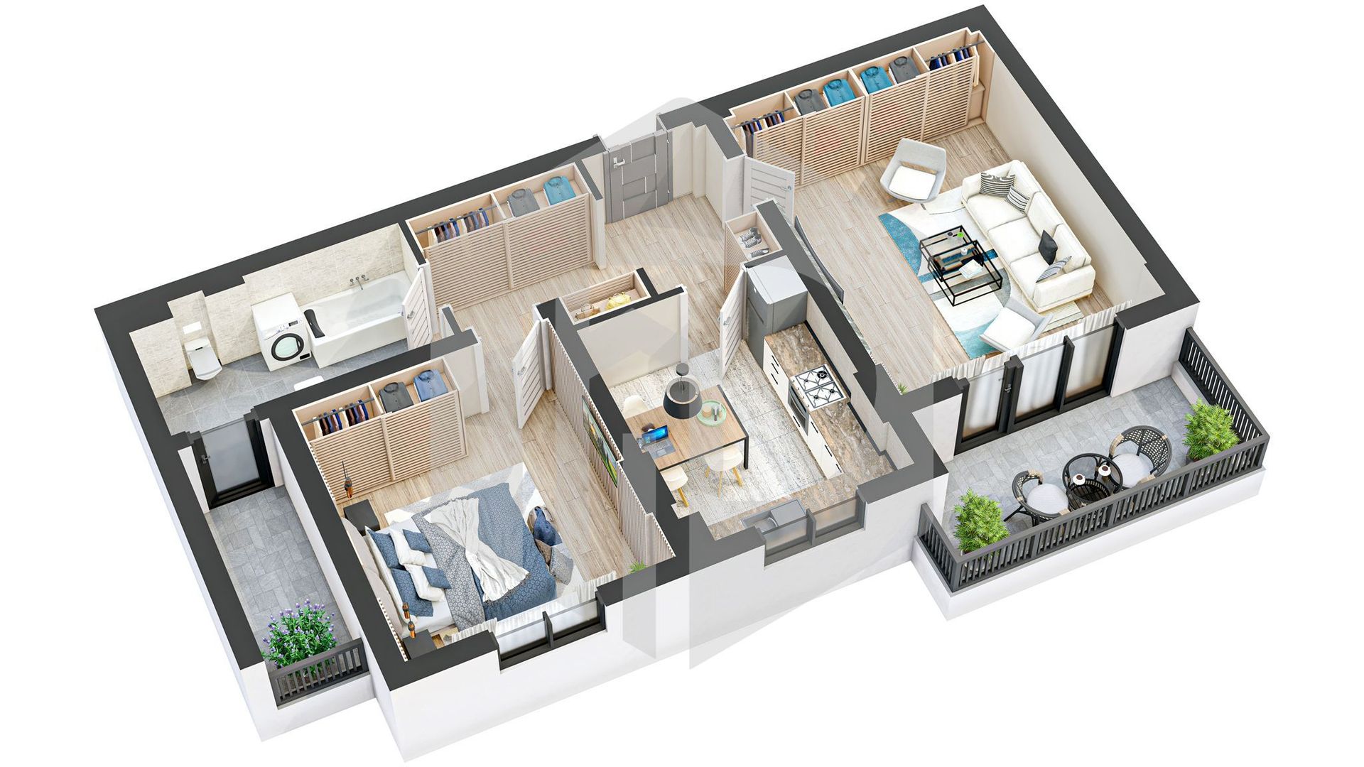 Apartament 2 camere - Etaj intermediar - Decomandat - Rahovei - Poză 3