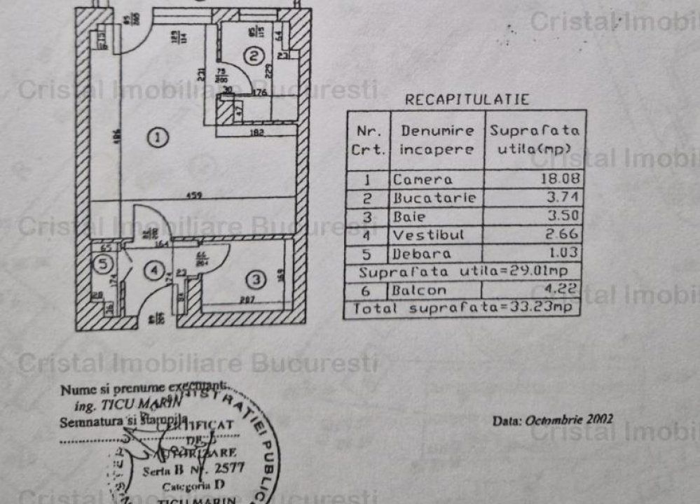 De vanzare, Garsoniera ,Marriott ,Zona 13 Septembrie, Sector 5 - Poză 8